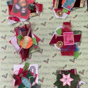 6x$15. 6pcs holiday embellishments handcrafted